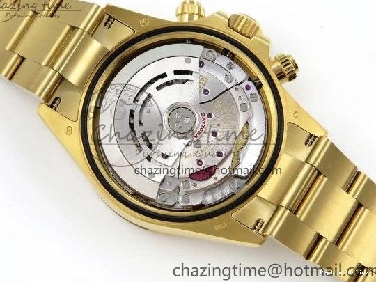 0520 Durable Daytona 116508 QF 1:1 Best Edition Black Dial on YG Bracelet SH4130 V3 (Gain Weight) 1717